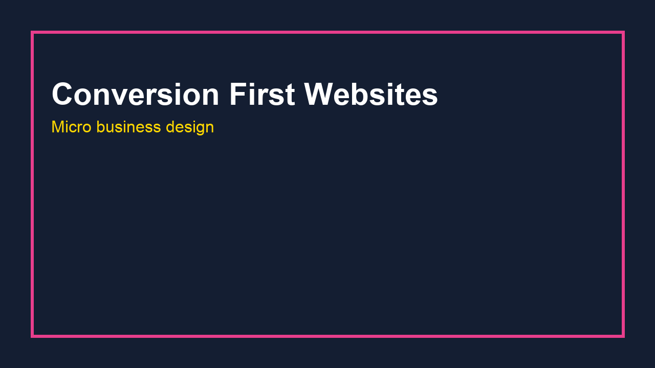 Designing Conversion-First Websites for Micro Businesses