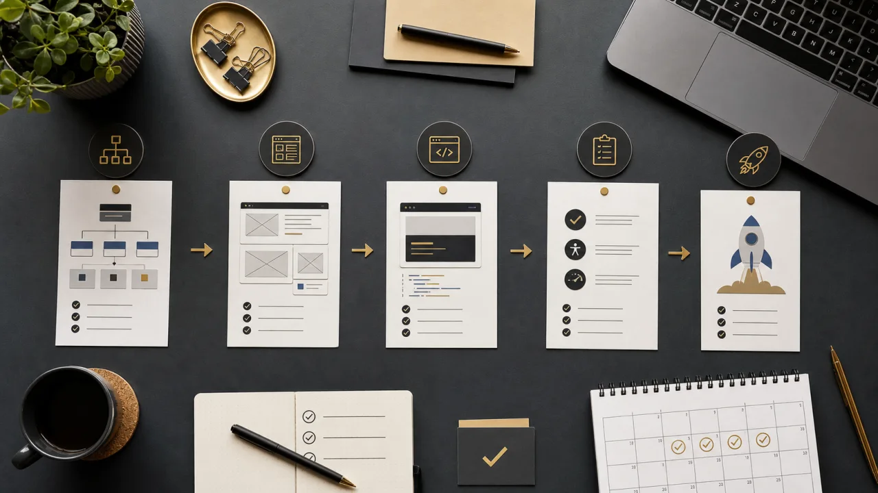 Editorial visual for Website Project Checklist: Plan, Build and Launch